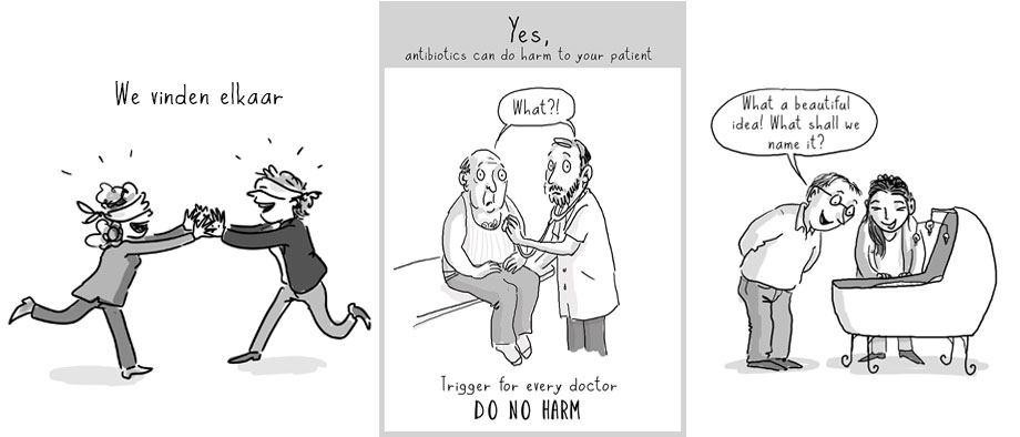 Voorbeelden stand-up cartooning Marijke