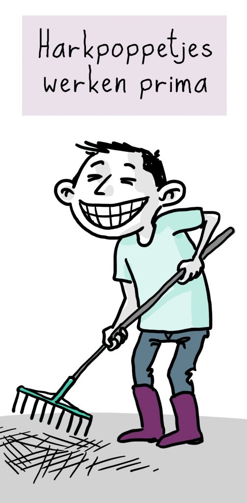 Harkpoppetje Copyright Message in a Drawing