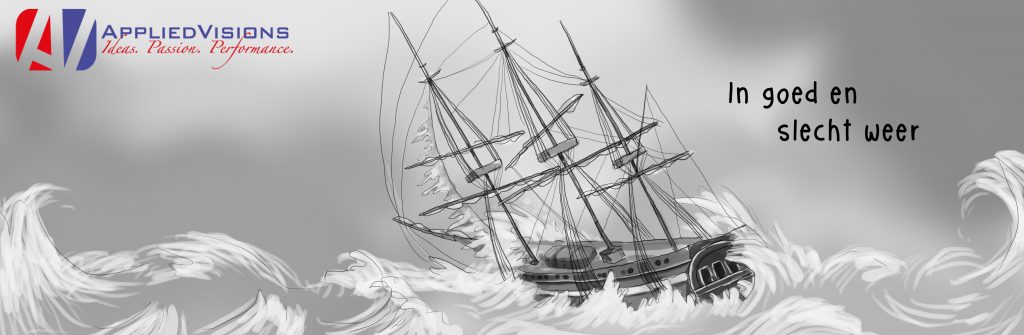 AppliedVisions schooner in a storm