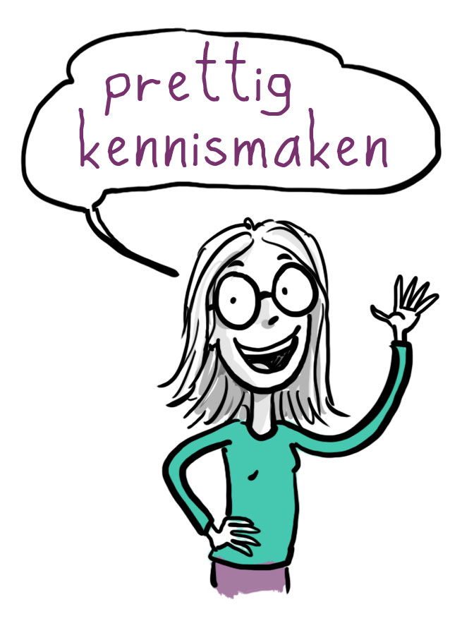 Hallo zegt de stand-up cartoonist