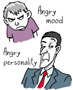 Difference between mood or personality